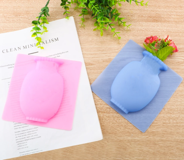 Настенная силиконовая ваза для цветов Magic Vase, многоразовая (без клея, гипоаллергенный материал), ФИОЛЕТОВАЯ